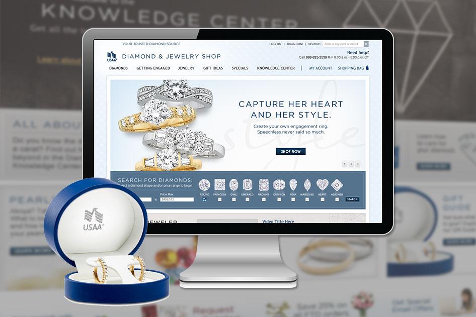 USAA Diamond and Jewelry Shop Website Design